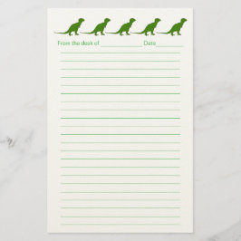 Papelaria Personalized Dinosaur Lined Stationery for Kids