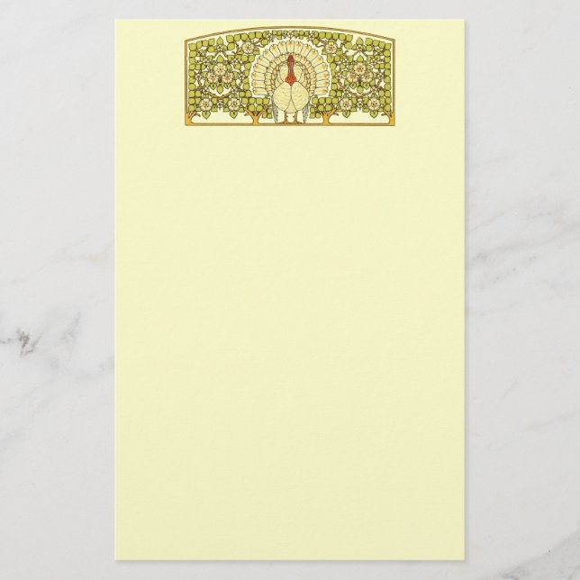 Papelaria Peru Art Nouveau de Ação de Graças ao Peru (Frente)
