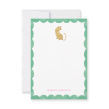 Papelaria Pessoal Caprichosa Leopard Nota cartões