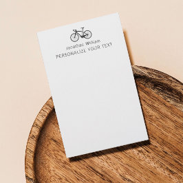 Papelaria Pessoal Retro Bicicleta Simples Elegante