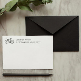 Papelaria Pessoal Retro Bicicleta Simples Elegante