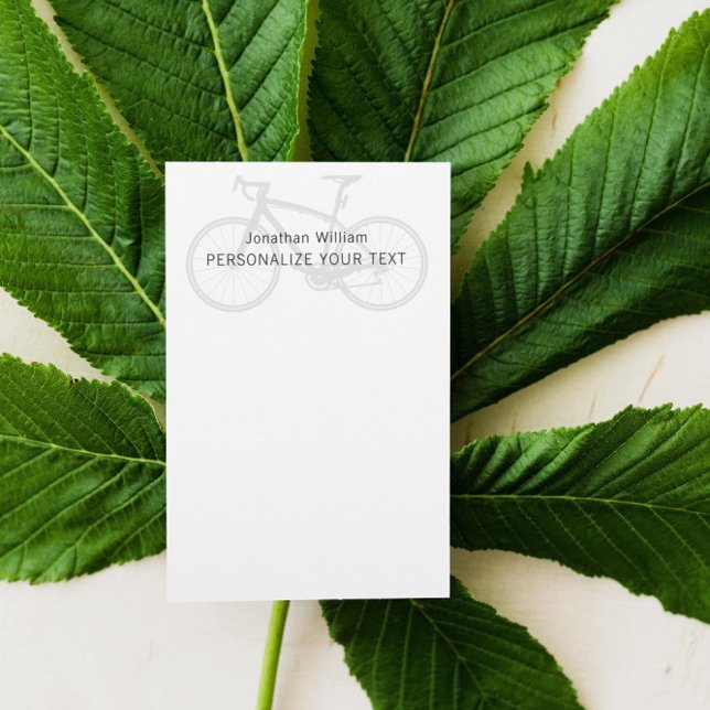 Papelaria Pessoal Retro de Bicicleta Simples Elega (Criador carregado)