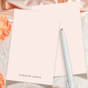 Papelaria Pessoal Simples Elegante Rosa Bege
