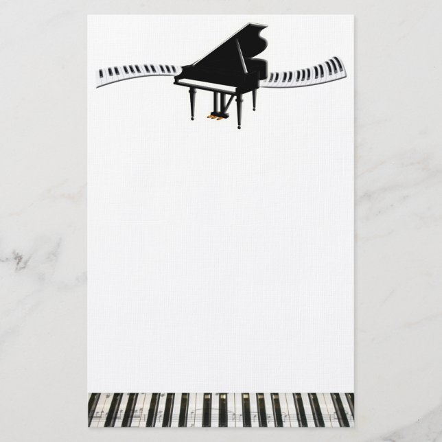 Papelaria Piano de cauda e teclado (Frente)