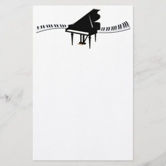 Papelaria Piano de cauda e teclado (Frente)