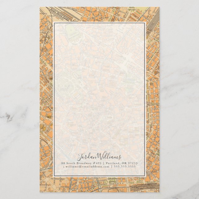 Papelaria Pianta di Milano - Mapa de Milão, Itália (Frente)