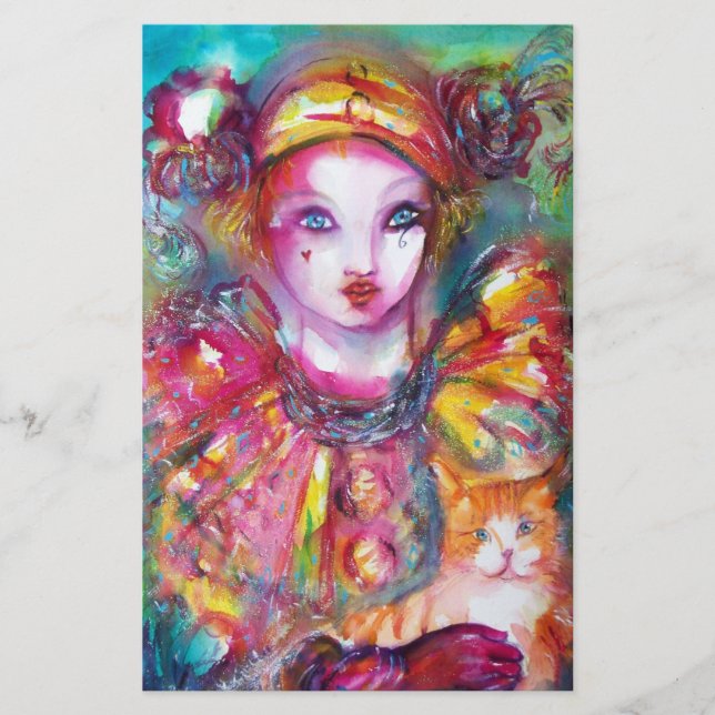 Papelaria PIERROTA COM CAT / Mardi Gras Mascarada (Frente)