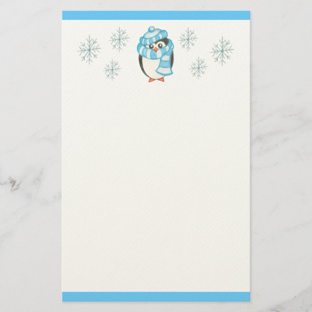 Papelaria Pinguim de Natal (Frente)