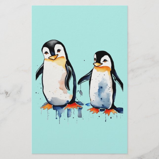 Papelaria Pinguins lindos (Frente)