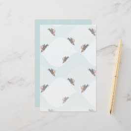 Papelaria Pinguins reproduzíveis deslizando no padrão da nev