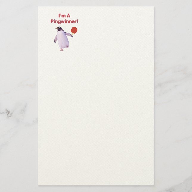 Papelaria Pingwinner Penguin Ping Pong (Frente)