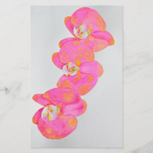 Papelaria Pintagem de cor d'água rosa