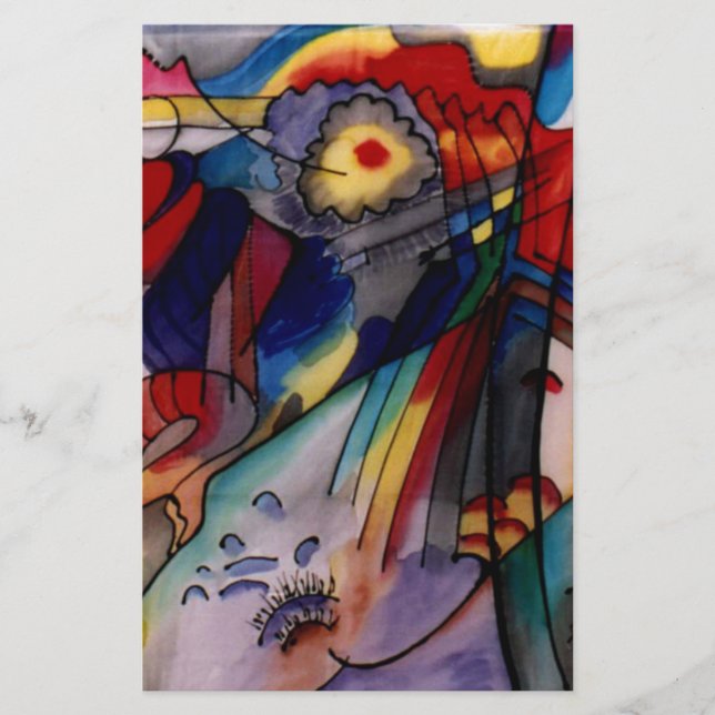 Papelaria Pintura Abstrata Kandinsky 1913 (Frente)
