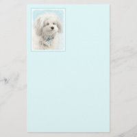 Pintura de Algodão de Tulear - Arte de Cachorro Or