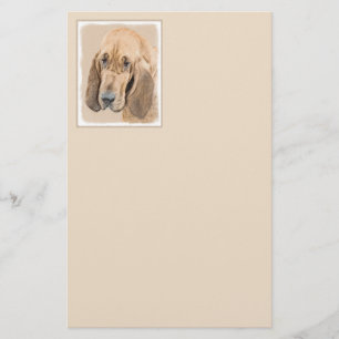 Papelaria Pintura de Bloodhound - Arte de Cão Original Boni