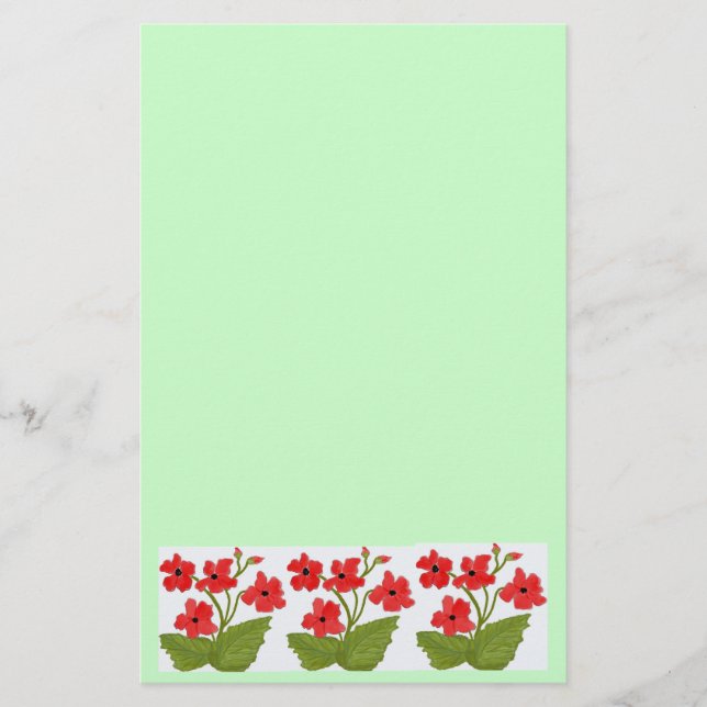 Papelaria Pintura de Digitas das papoilas (Frente)