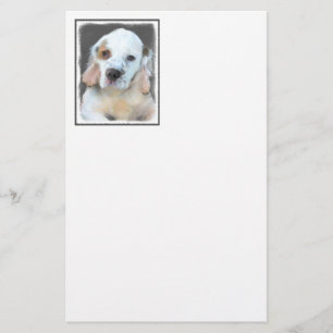 Papelaria Pintura de Espanhol Clumber - Arte de Cachorro Ori