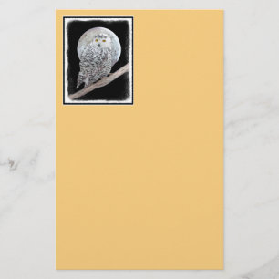 Papelaria Pintura de Moon e Coruja Neve - Arte de Pássaro O