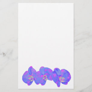 Papelaria Pintura de orquídea violeta roxa