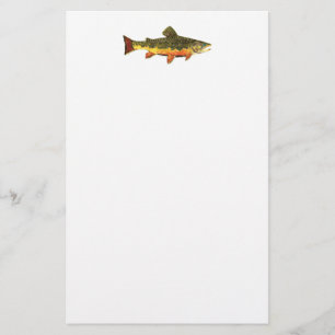 Papelaria Pintura de Peixes de Brook Trout
