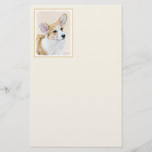 Papelaria Pintura de Pembroke Welsh Corgi - Arte Original pa