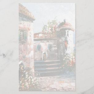 Papelaria Pintura de uma casa de campo européia extravagant
