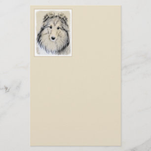 Papelaria Pintura do Sheepdog de Shetland - arte original