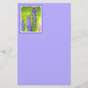 Papelaria Pintura em Lupine - Arte Flor Original