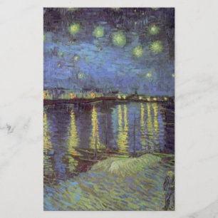 Papelaria Pintura Noite Estrelada de Van Gogh