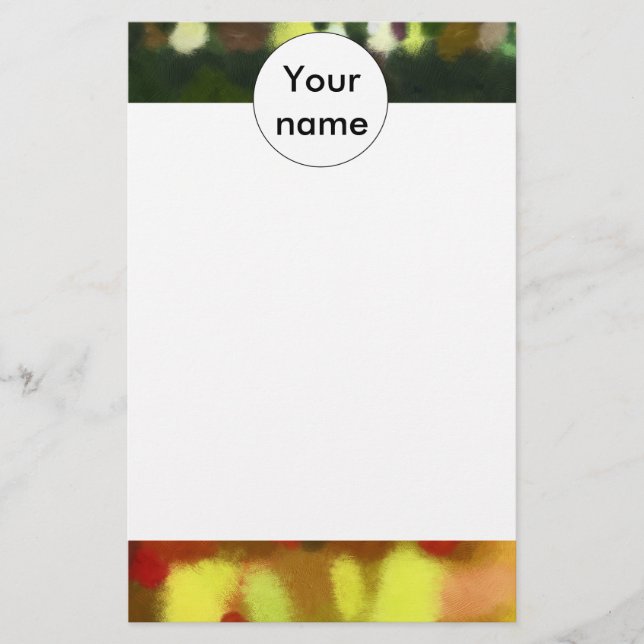 Papelaria Pintura verde vermelha (Frente)