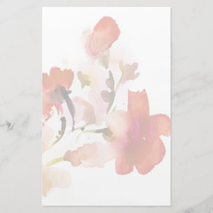 Papelaria Pinturas florais abstratas da aguarela