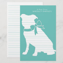 Pit Bull Dog Puppy Pitbull Stationery