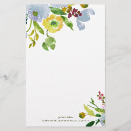 Papelaria PixDezines Aquarela Floral/fundo DIY