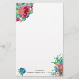 Papelaria PixDezines Floral Aquarela/Plano de fundo DIY