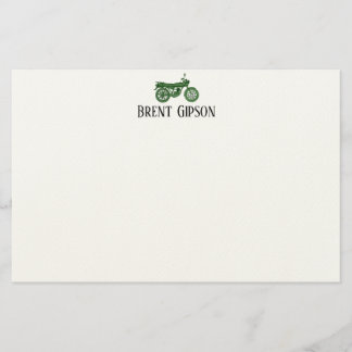 Papelaria Placa de Nota de Papel de carta de Desenho de Moto