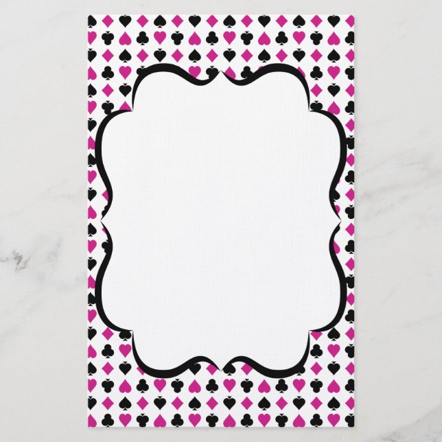 Papelaria Placa de Reprodução Cóstia Rosa e Preta (Frente)