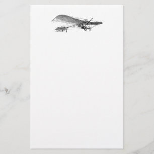 Papelaria Plano velho retro do suporte do avião da hélice 