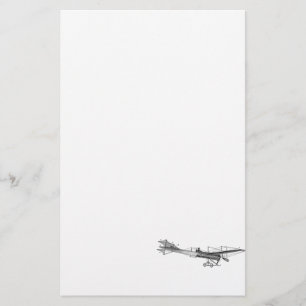 Papelaria Plano velho retro do suporte do avião da hélice 