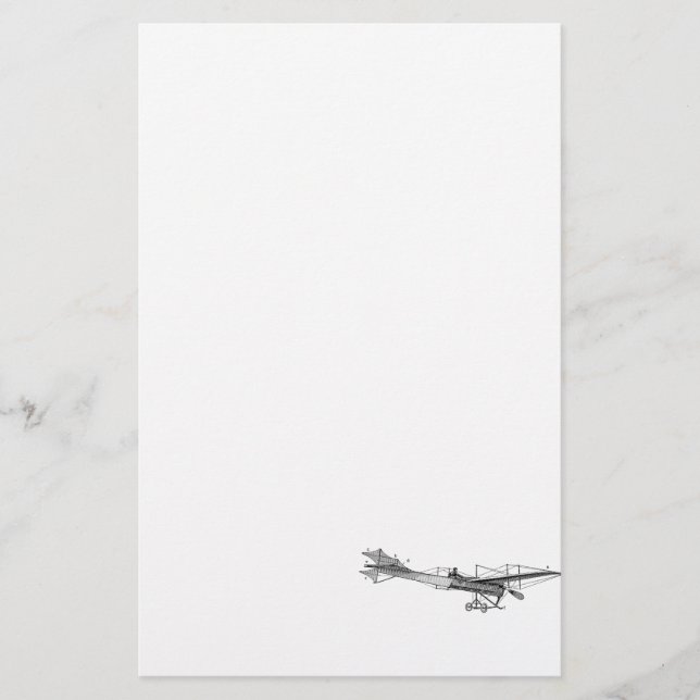 Papelaria Plano velho retro do suporte do avião da hélice do (Frente)