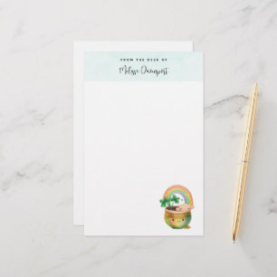 Papelaria Plantador de Jardim Bonito com Rainbow & Clover