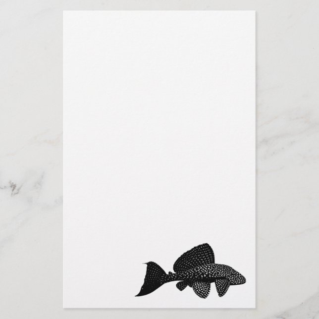 Papelaria Pleco Plecostomus Aquarium Fish Papel de carta (Frente)
