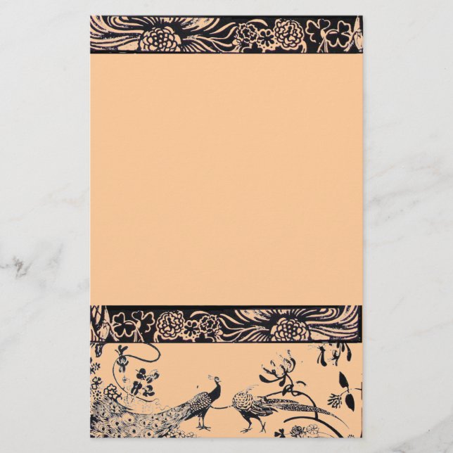 Papelaria POMBOS DE NOIVA preta e rosa (Frente)