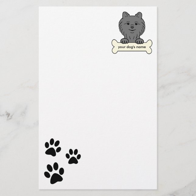 Papelaria Pomeranian personalizado (Frente)