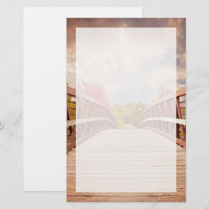 Papelaria Ponte russa de madeira no país