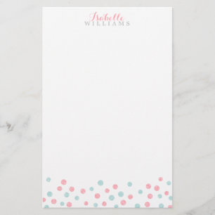 Papelaria Pontos de Confetti Minúscula e Rosa Minúscula