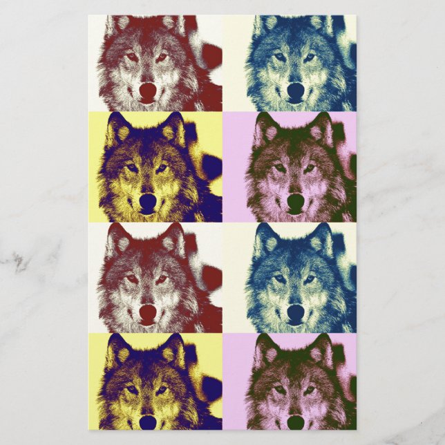 Papelaria Pop Art Wolf (Frente)