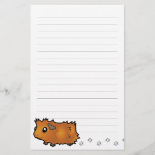 Papelaria Porquinho-da-índia de desenho animado (desgrenhado