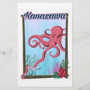 Papelaria Poster de viagens de estilo de vintage Kanazawa Ja