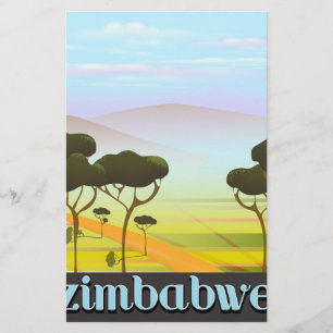 Papelaria Poster de viagens de férias do Zimbábue