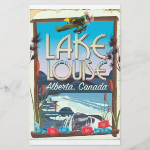 Papelaria Poster de viagens de Lake Louise, Alberta Canadá